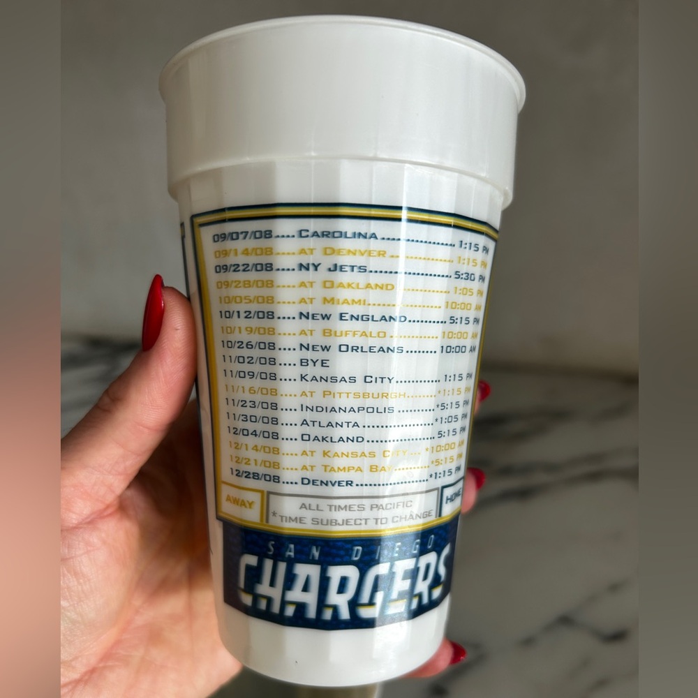 ⚡️San Diego Chargers 2008 NFL Gameday Cups - Picture 5 of 6